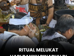 Ribuan Umat Hindu Laksanakan Ritual Melukat di Pantai Mertasari pada Hari Banyu Pinaruh