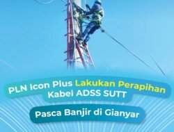 PLN Icon Plus Lakukan Perapihan Kabel ADSS SUTT Pasca Banjir di Gianyar